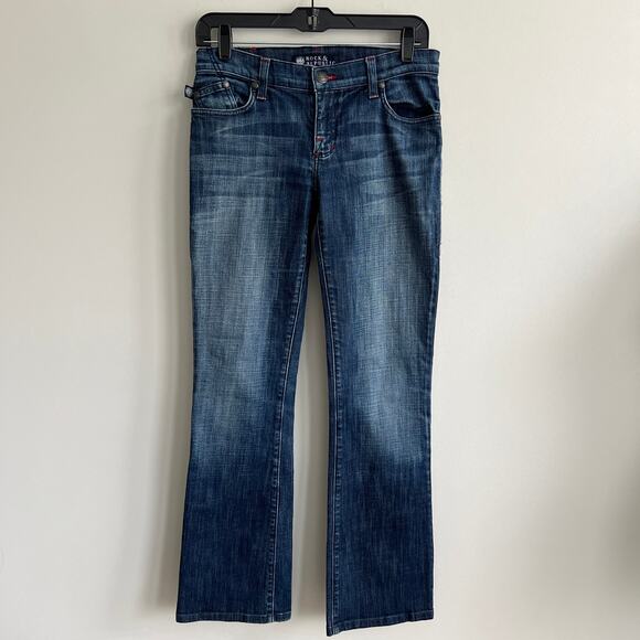 Rock & Republic Kasandra Bootcut Jeans Red Embroidered Pocket 28 - Picture 5 of 8